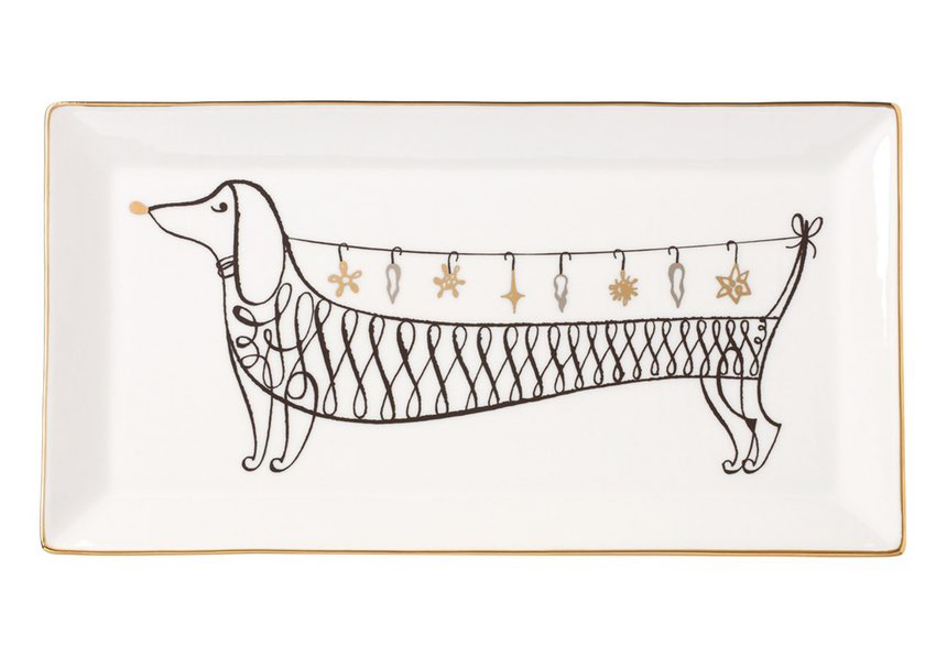 kate spade porcelain dachshund tray