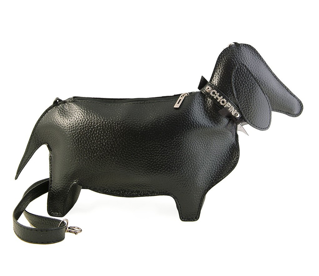 chopin Roma black dachshund bag