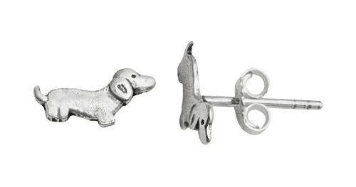 its bitsy sterling silver dachshund earrings