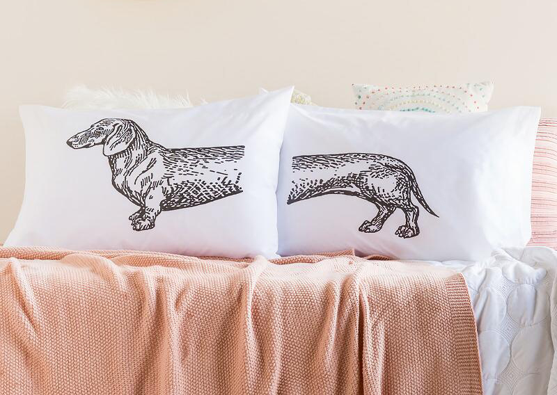 francesca's dachshund pillowcases