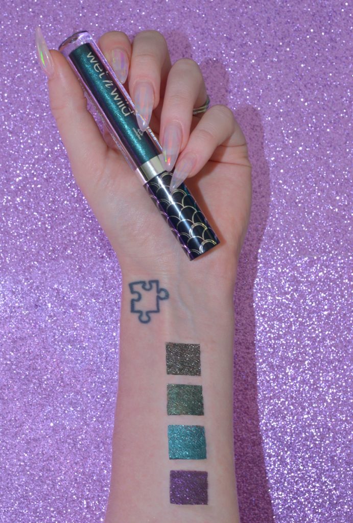 Los Angeles Cruelty-Free Beauty Blogger, Emily Wolf Beauty shares a review with swatches of the brand new Wet N Wild Midnight Mermaid Collection.