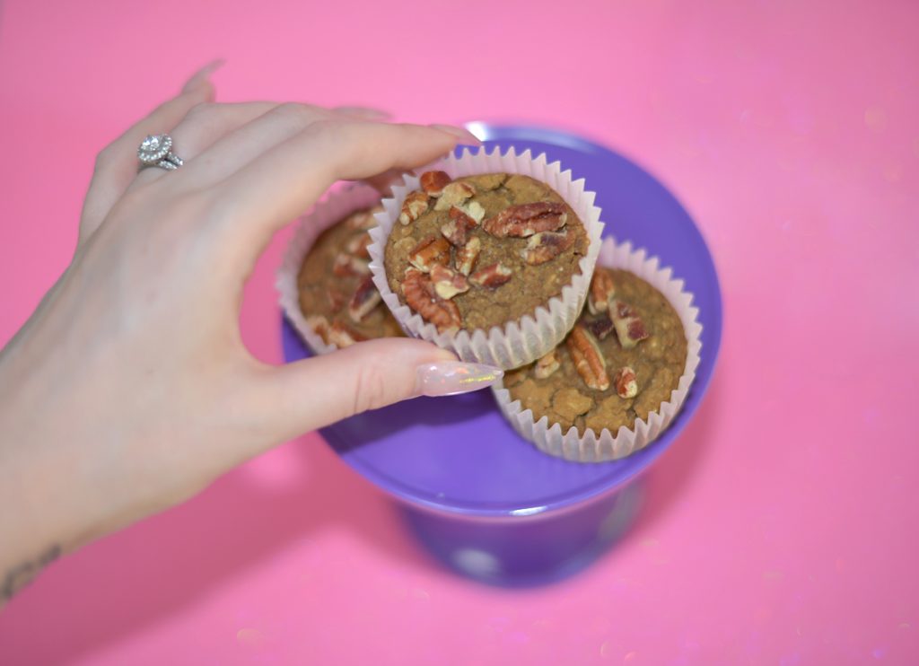 Healthy Vegan Gluten-Free Banana Muffin Recipe with Los Angeles Cruelty-Free Beauty Blogger, Emily Wolf Beauty.