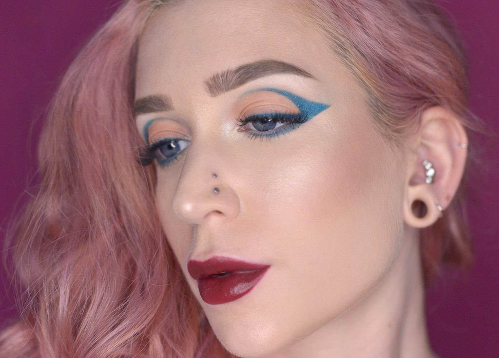 Los Angeles Cruelty-Free Beauty Blogger, Emily Wolf Beauty shares a gorgeous Edgy Holiday Makeup Look with L'BRI.