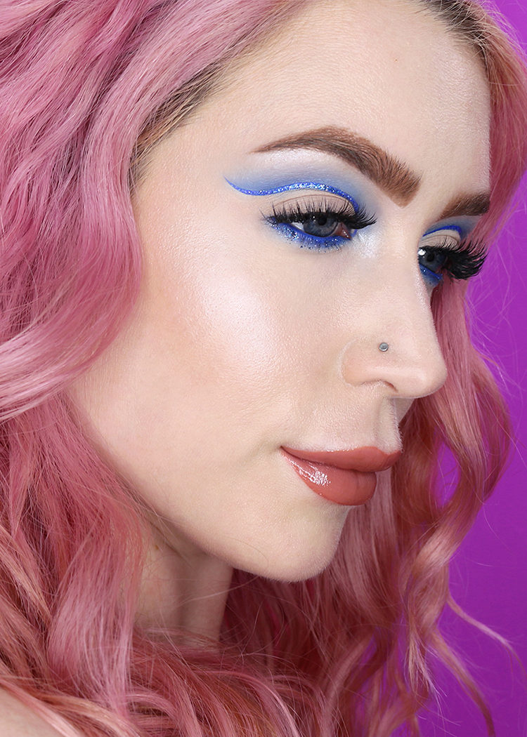 blue cut crease makeup tutorial
