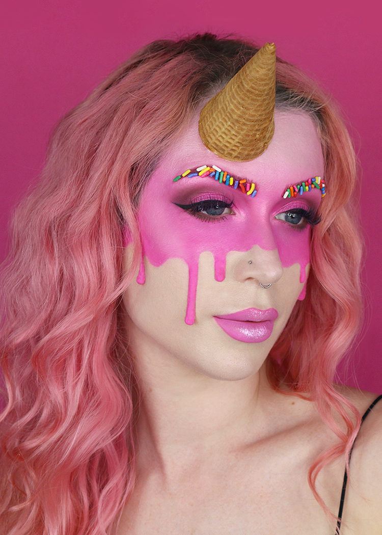 Ice cream Halloween makeup tutorial